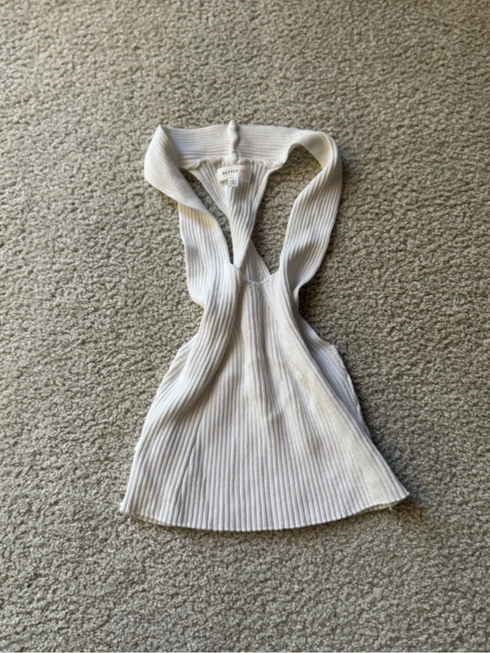 Fashion Nova Off-White Ribbed Racerback Tank sexy